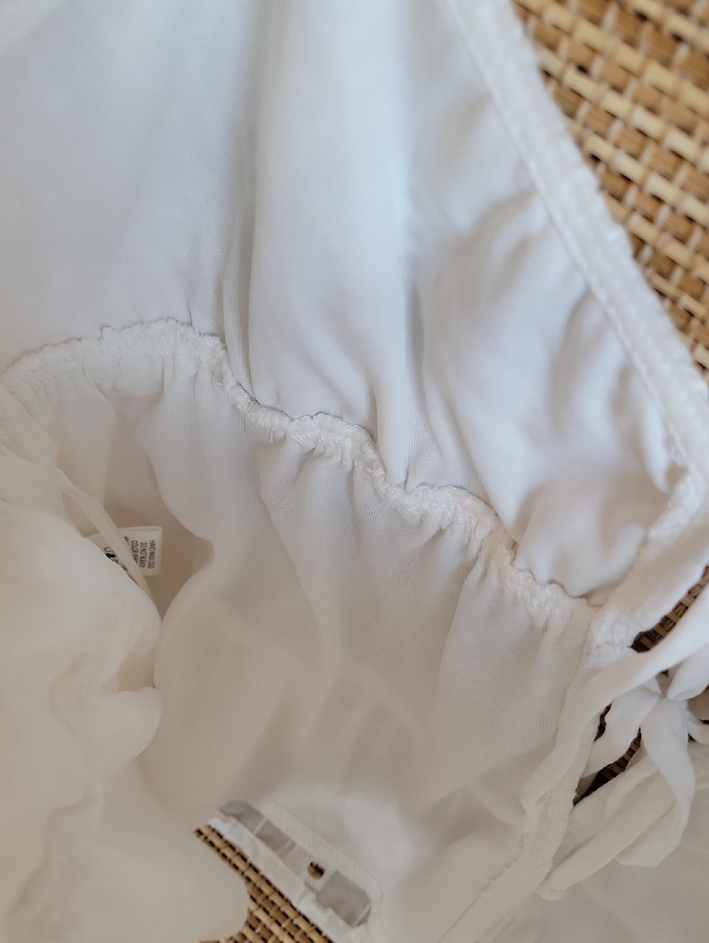 Kirious White Eyelet Tie-Front Cami Top - Picture 6 of 8